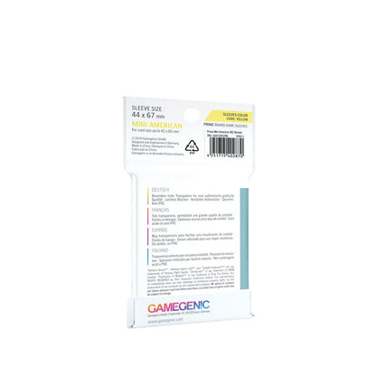 Gamegenic Prime Sleeves: YELLOW Rückseite