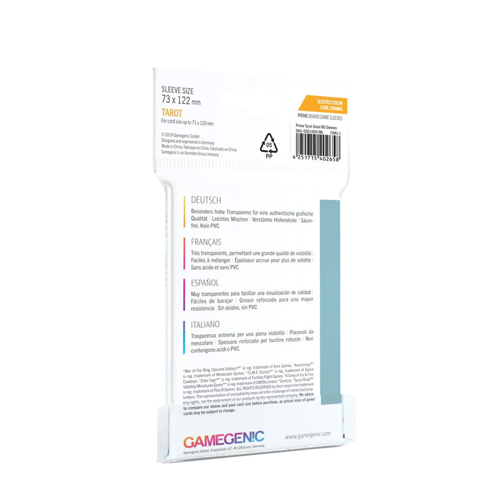 Gamegenic Prime Sleeves: ORANGE Rückseite
