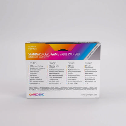 Gamegenic Clear Sleeves: Standard Card Game (66x91mm) - Value Pack Rückseite