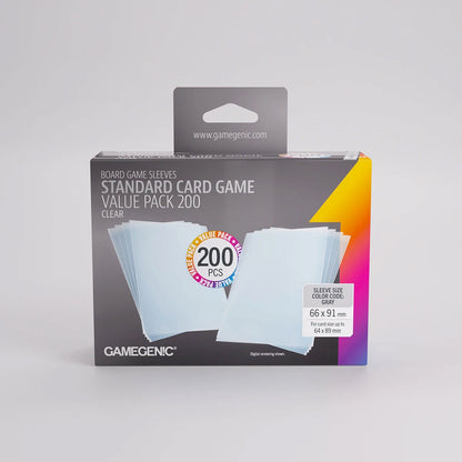 Gamegenic Clear Sleeves: Standard Card Game (66x91mm) - Value Pack Front