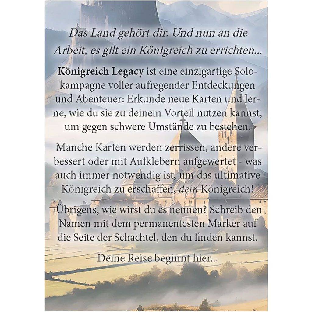 Königreich Legacy - Feudale Welt Rückseite