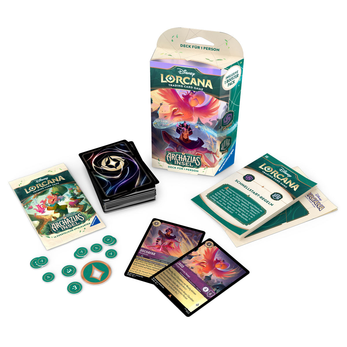 Disney Lorcana: Archazias Insel - Einzelspieler-Deck (Amethyst & Stahl) Detail