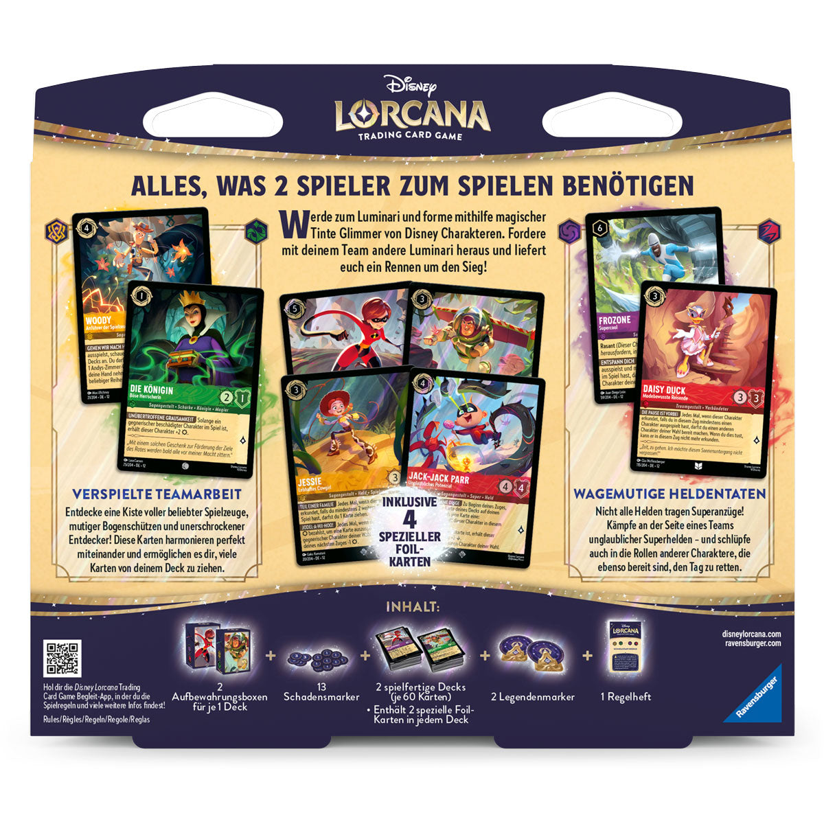Disney Lorcana: Unbekannte Wildnis - 2-Spieler-Starterdeck Rückseite