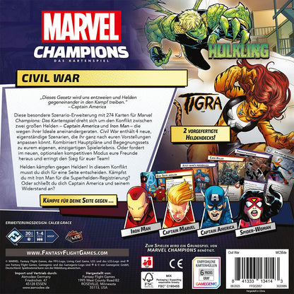 Marvel Champions: Das Kartenspiel - Civil War Rückseite