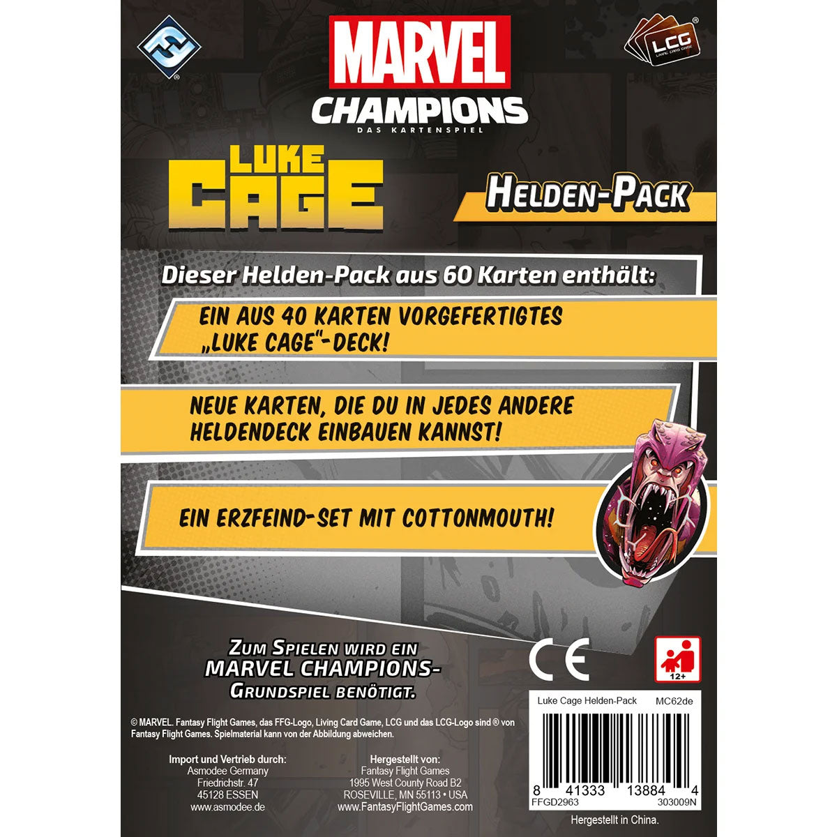 Marvel Champions: Das Kartenspiel - Luke Cage Rückseite