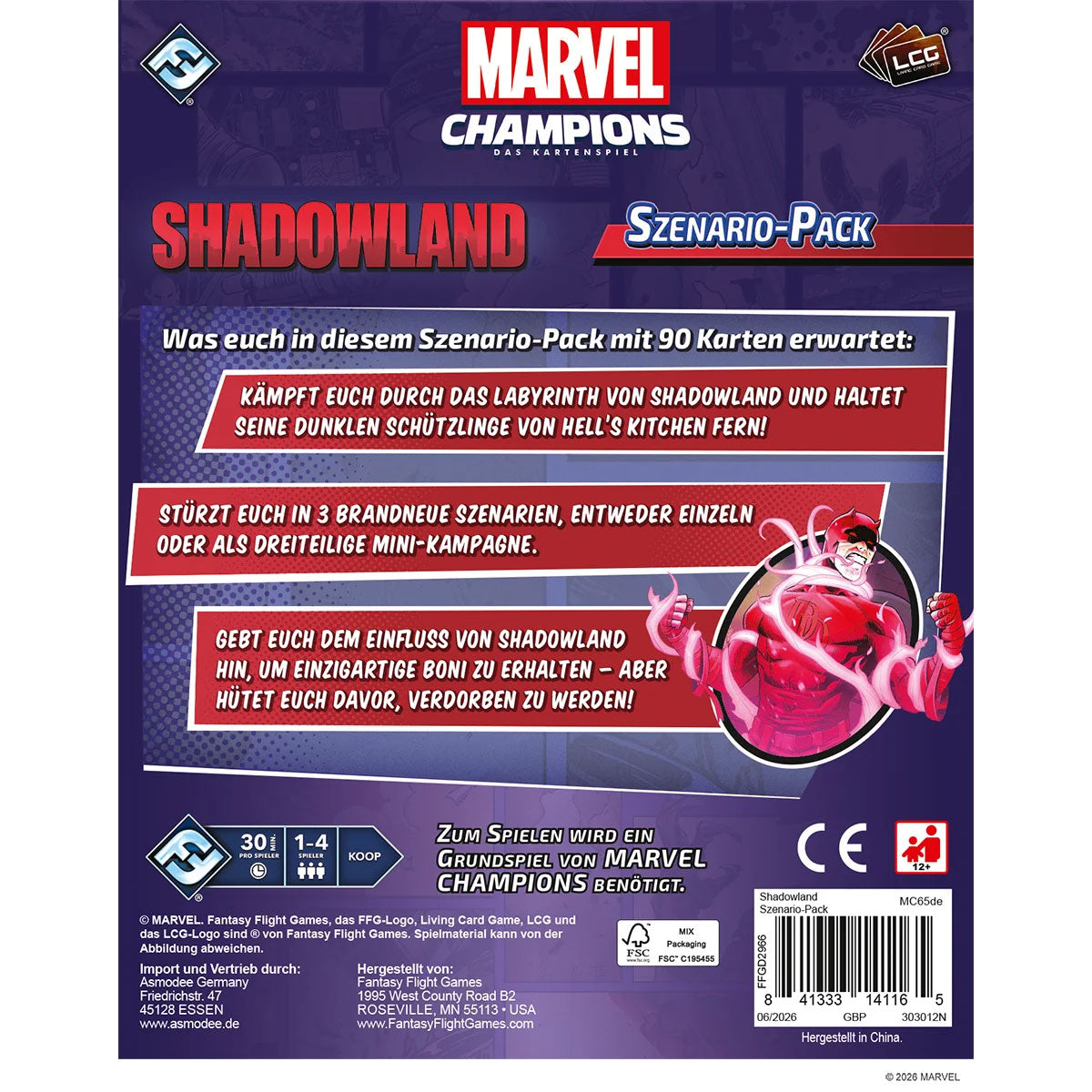 Marvel Champions: Das Kartenspiel - Shadowland Rückseite