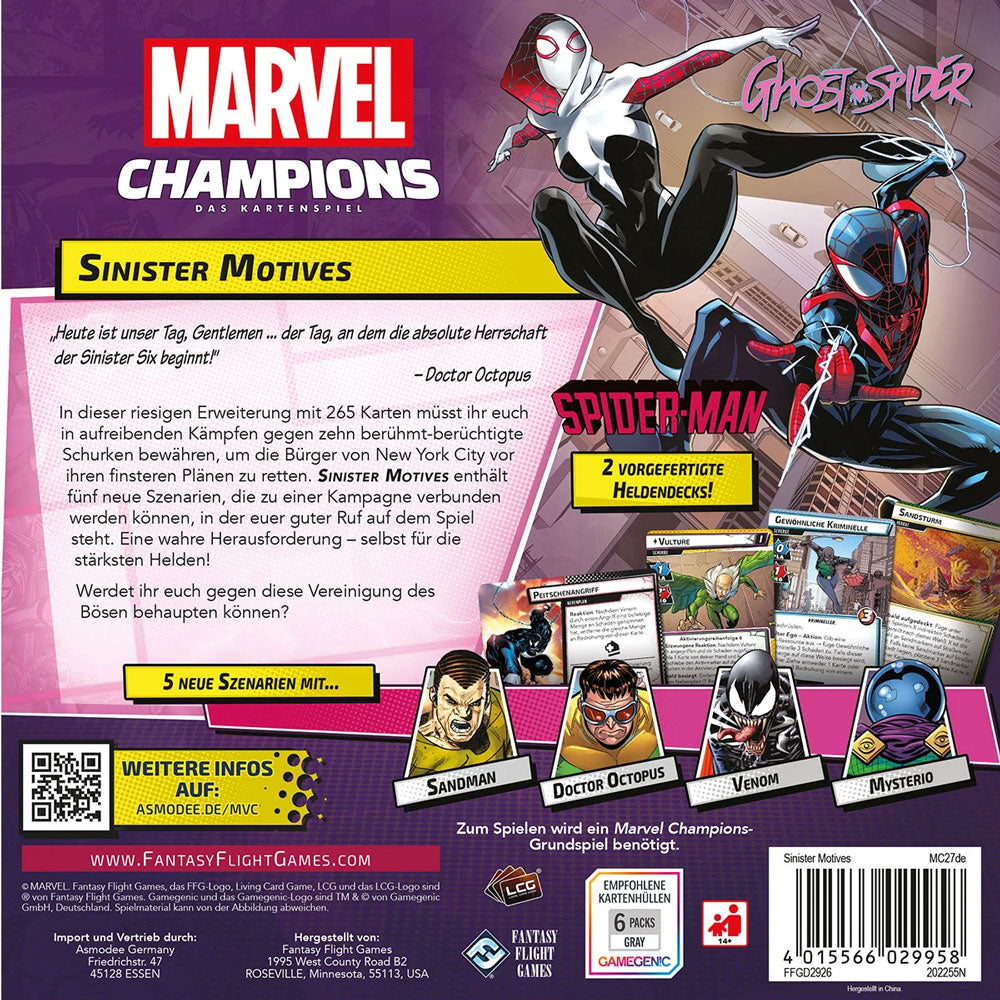 Marvel Champions: Das Kartenspiel - Sinister Motives (Erweiterung)