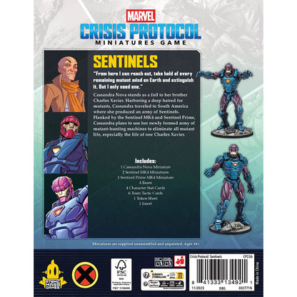 Marvel: Crisis Protocol - Sentinels Affiliation Pack Rückseite