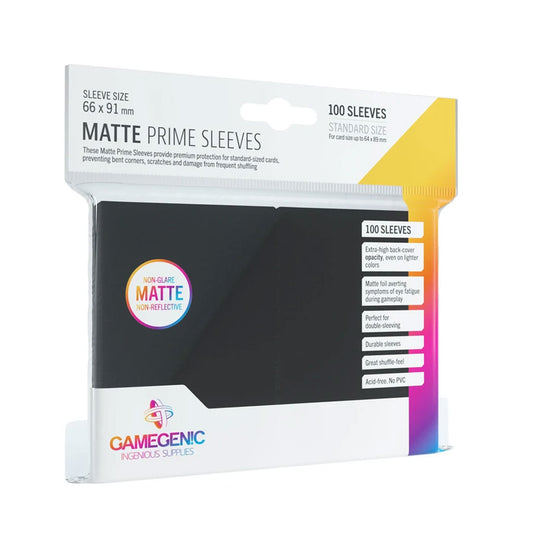 Gamegenic Matte Prime Sleeves: Standard Size in Schwarz