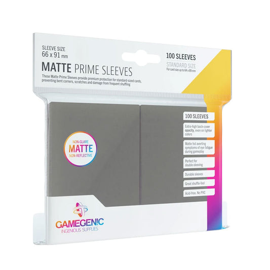 Gamegenic Matte Prime Sleeves: Standard Size in Dunkelgrau
