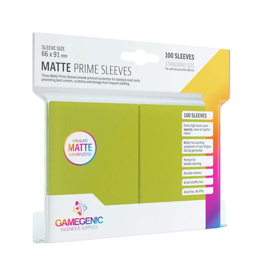 Gamegenic Matte Prime Sleeves: Standard Size in Lime