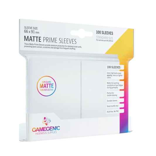 Gamegenic Matte Prime Sleeves: Standard Size in Weiß