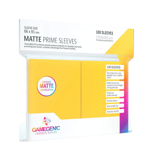 Gamegenic Matte Prime Sleeves: Standard Size in Gelb