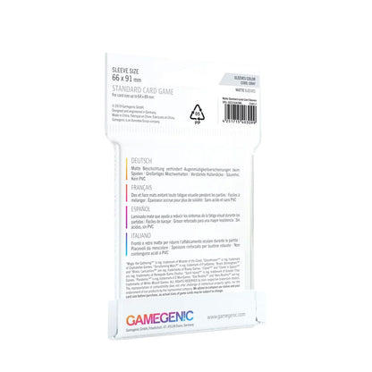 Gamegenic Matte Sleeves: GRAY (66x91mm) Rückseite