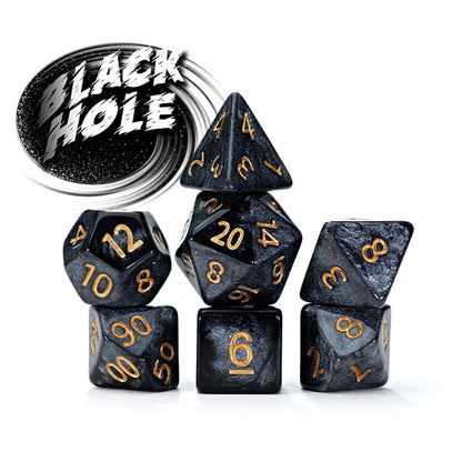 Mercurial Dice: Black Hole (Premium 7er Würfelset)