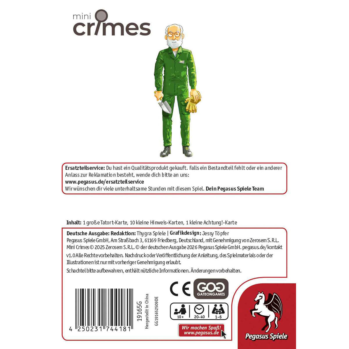 MiniCrimes - Die Leichenblume Rückseite