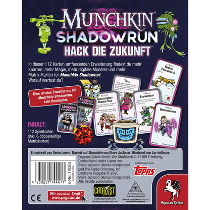 Munchkin Shadowrun: Hack die Zukunft Rückseite
