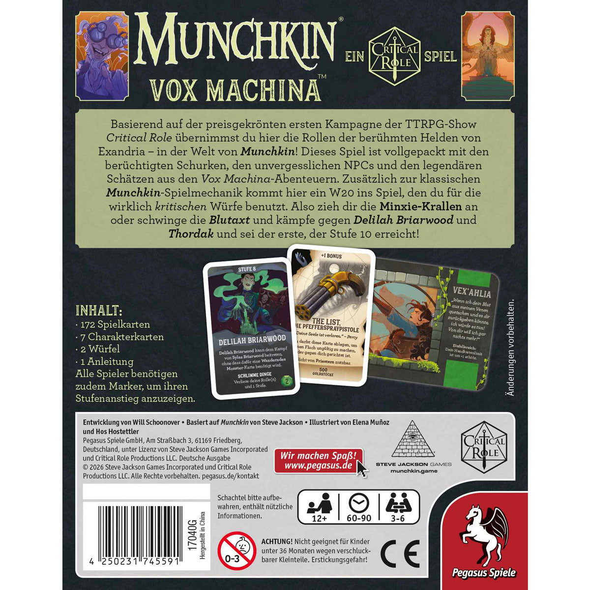 Munchkin Vox Machina Rückseite