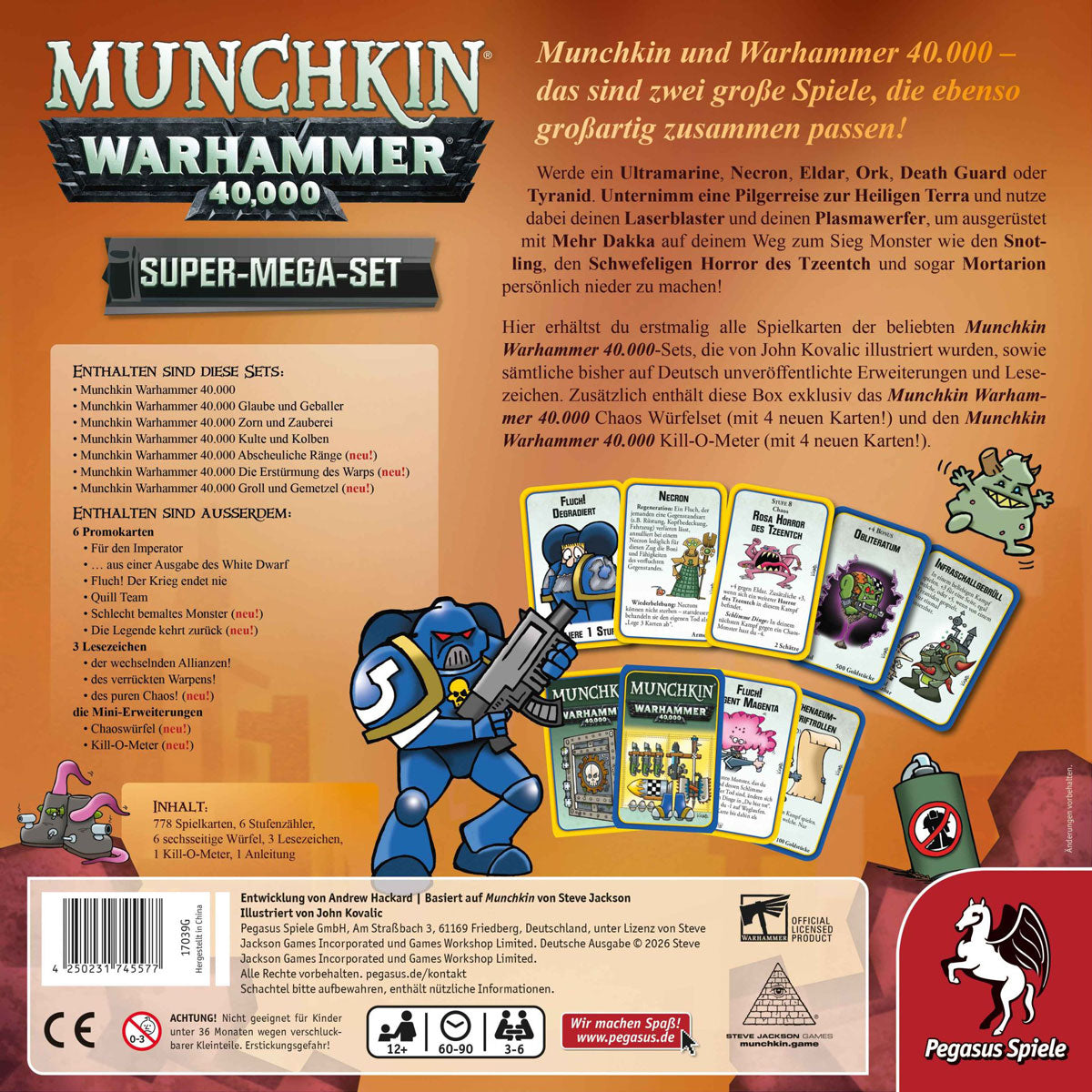 Munchkin Warhammer 40,000 - Super-Mega-Set Rückseite