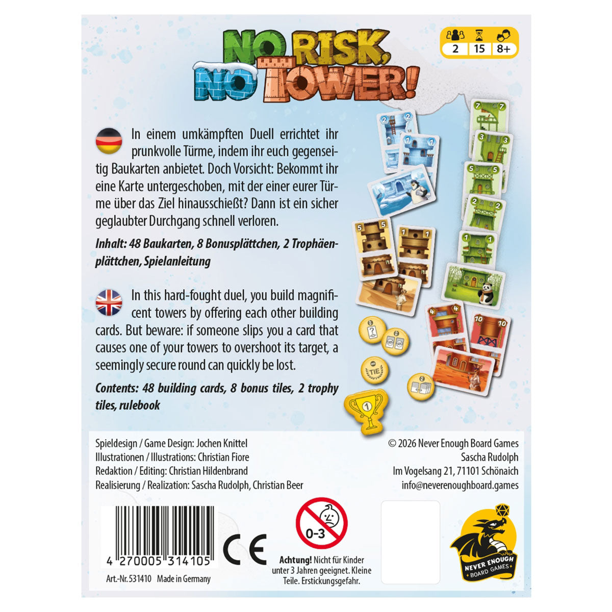 No Risk, No Tower! Rückseite