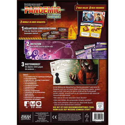 Pandemic: Auf Messers Schneide Rückseite