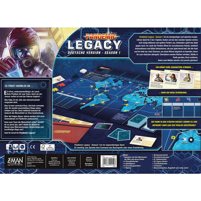 Pandemic Legacy - Season 1 (Blau) Rückseite