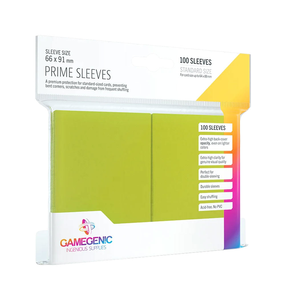Gamegenic Prime Sleeves: Standard Size in Lime