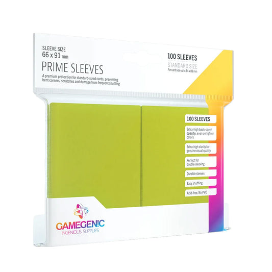 Gamegenic Prime Sleeves: Standard Size in Lime