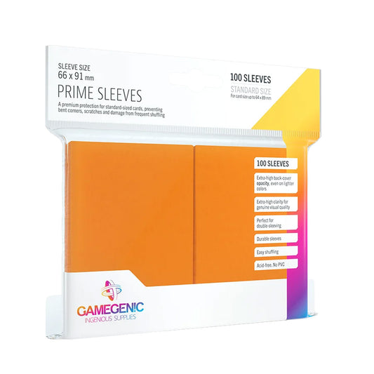 Gamegenic Prime Sleeves: Standard Size in Orange