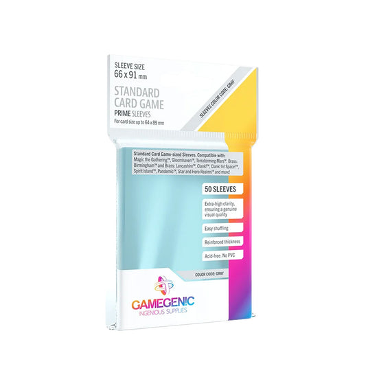 Gamegenic Prime Sleeves: GRAY (66x91mm)