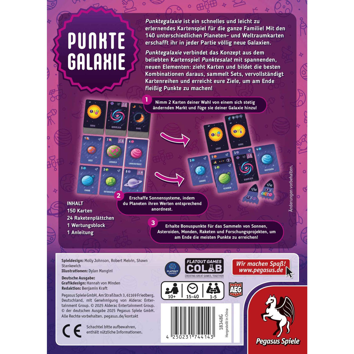 Punktegalaxie Rückseite
