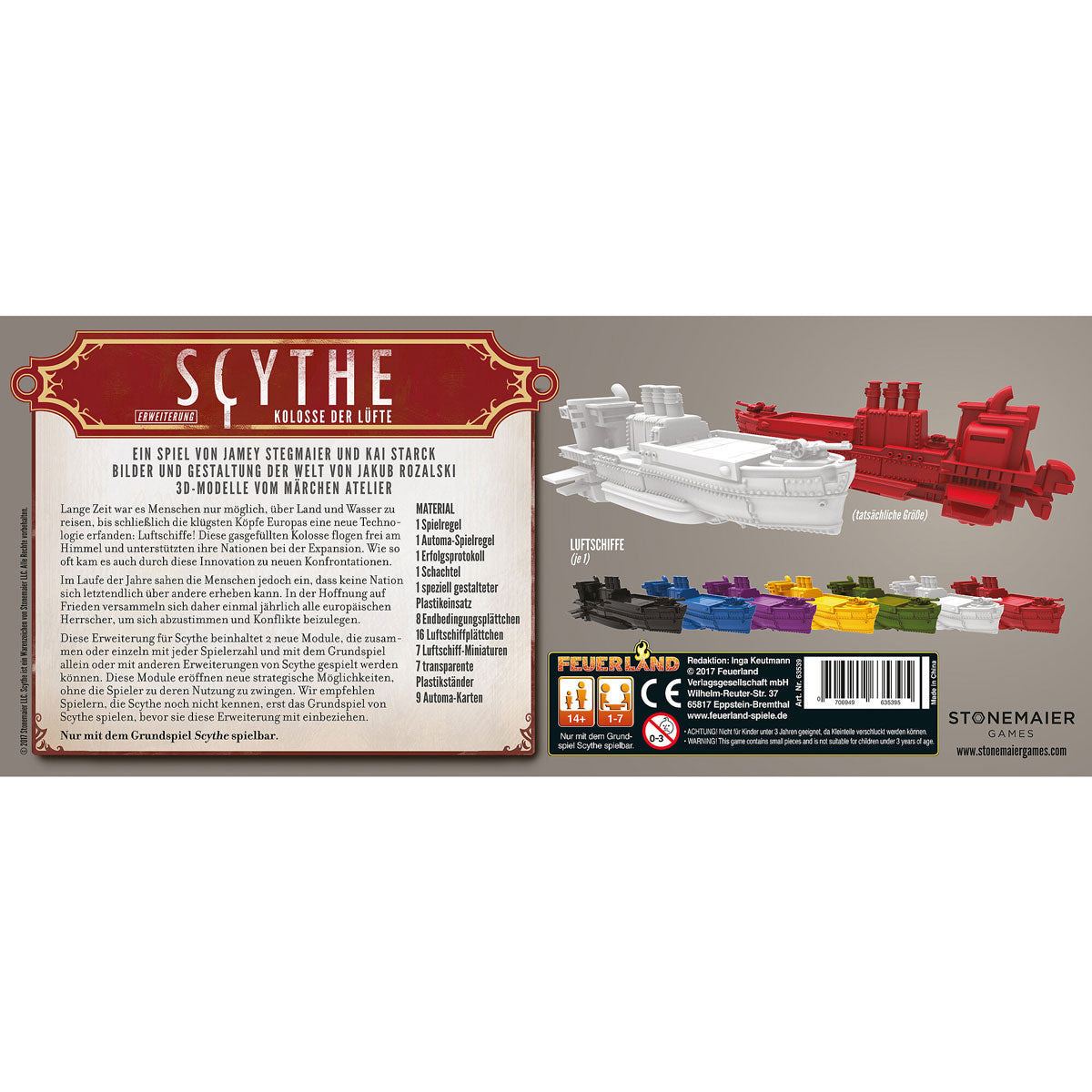 Scythe: Kolosse der Lüfte Rückseite