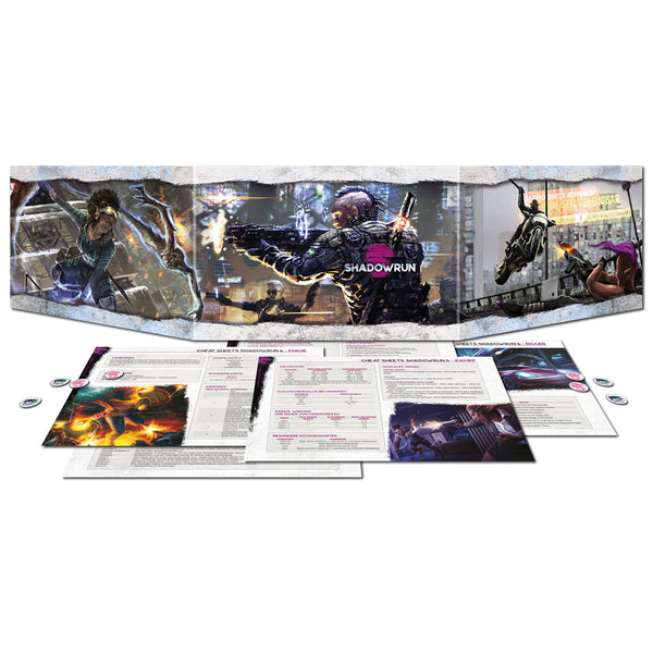 Shadowrun 6. Edition Sichtschirmpack | Spielekurier - 8,90