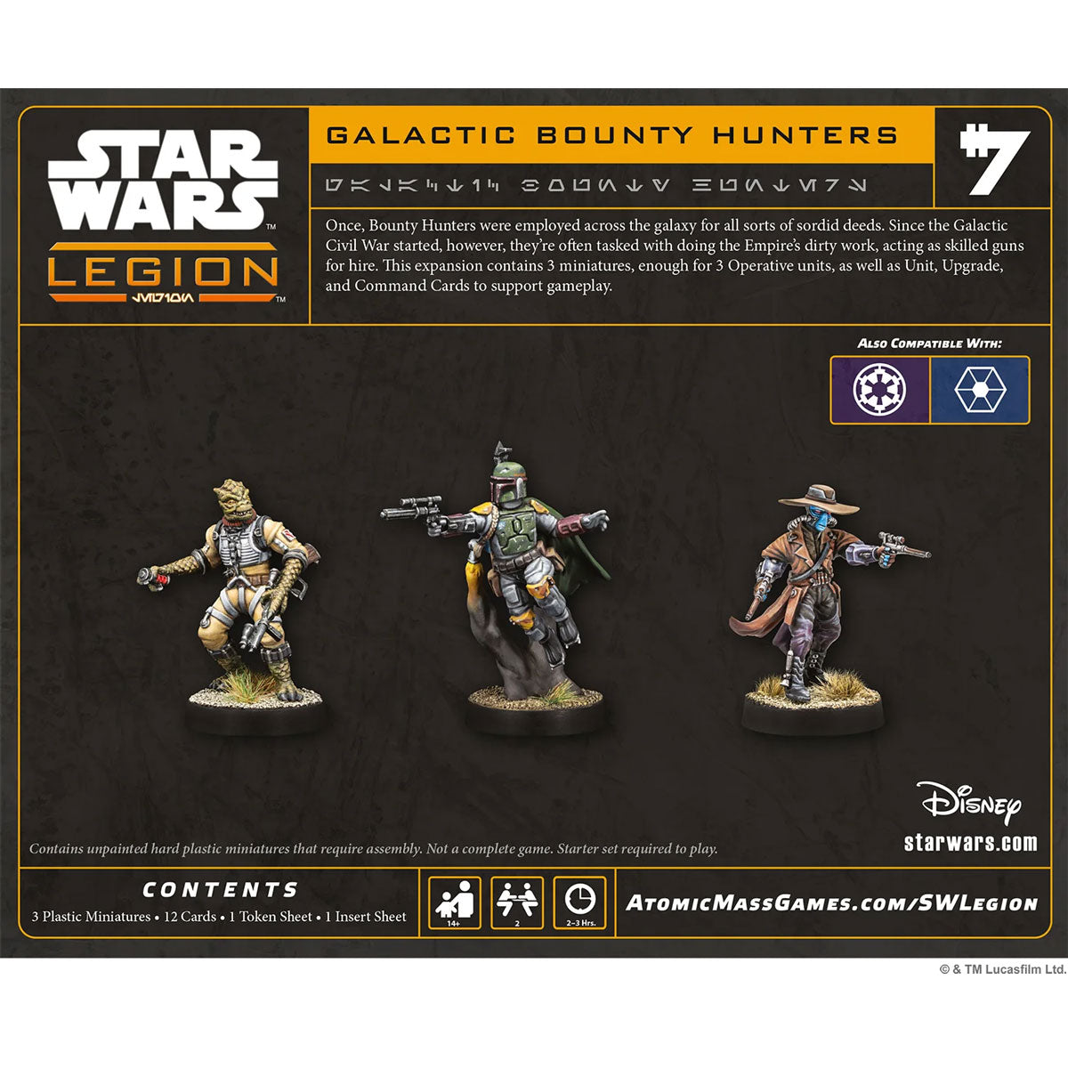 Star Wars: Legion - Galactic Bounty Hunters Rückseite