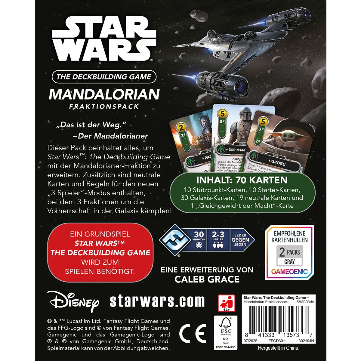 Star Wars: The Deckbuilding Game - Mandalorian (Fraktionspack) Rückseite