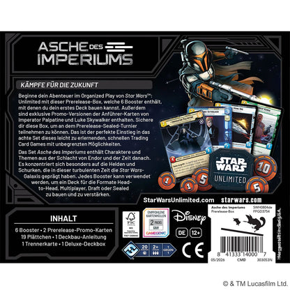 Star Wars: Unlimited - Asche des Imperiums (Prerelease-Box) Rückseite