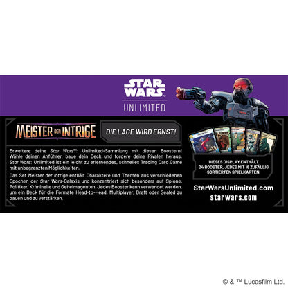 Star Wars: Unlimited - Meister der Intrige (Booster-Display) Rückseite