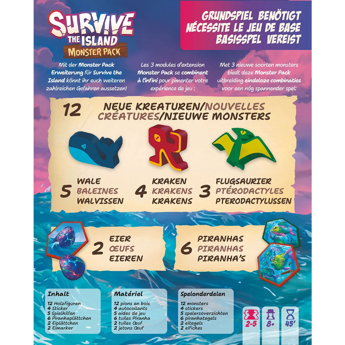 Survive the Island: Monster Pack Rückseite