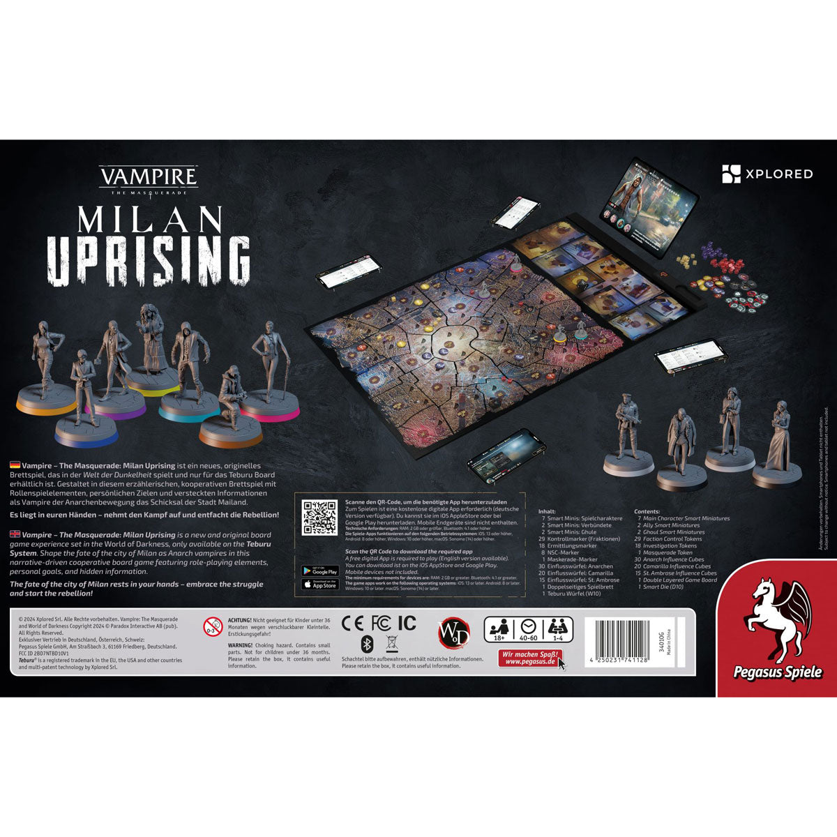 Teburu: Vampire: The Masquerade - Milan Uprising Rückseite