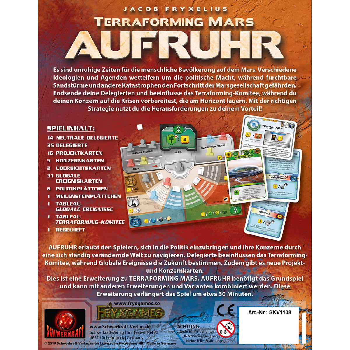 Terraforming Mars: Aufruhr Rückseite