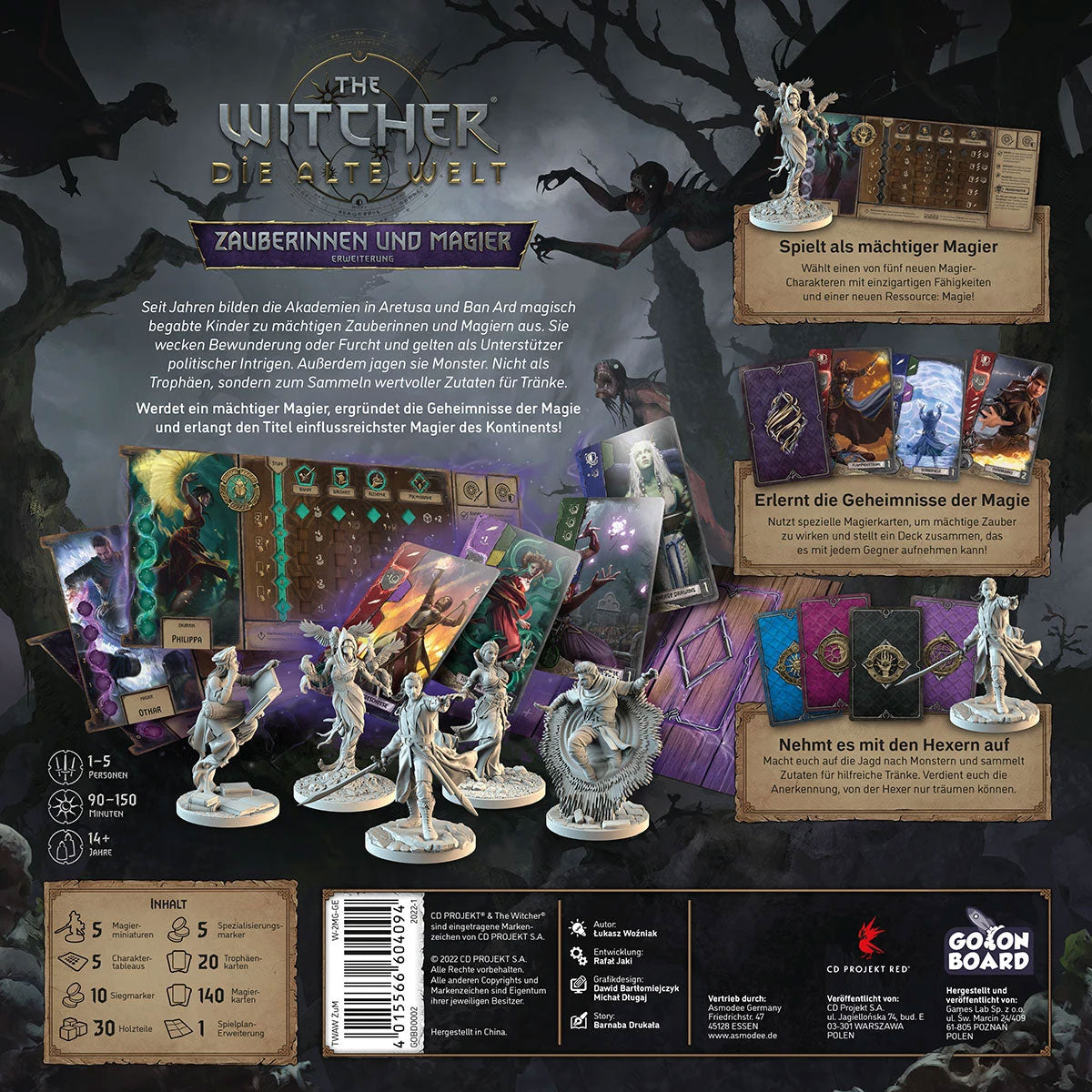 The Witcher: Die Alte Welt - Zauberinnen und Magier Rückseite