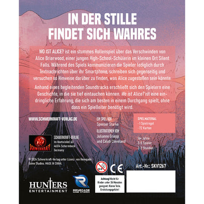 Wo ist Alice? Rückseite