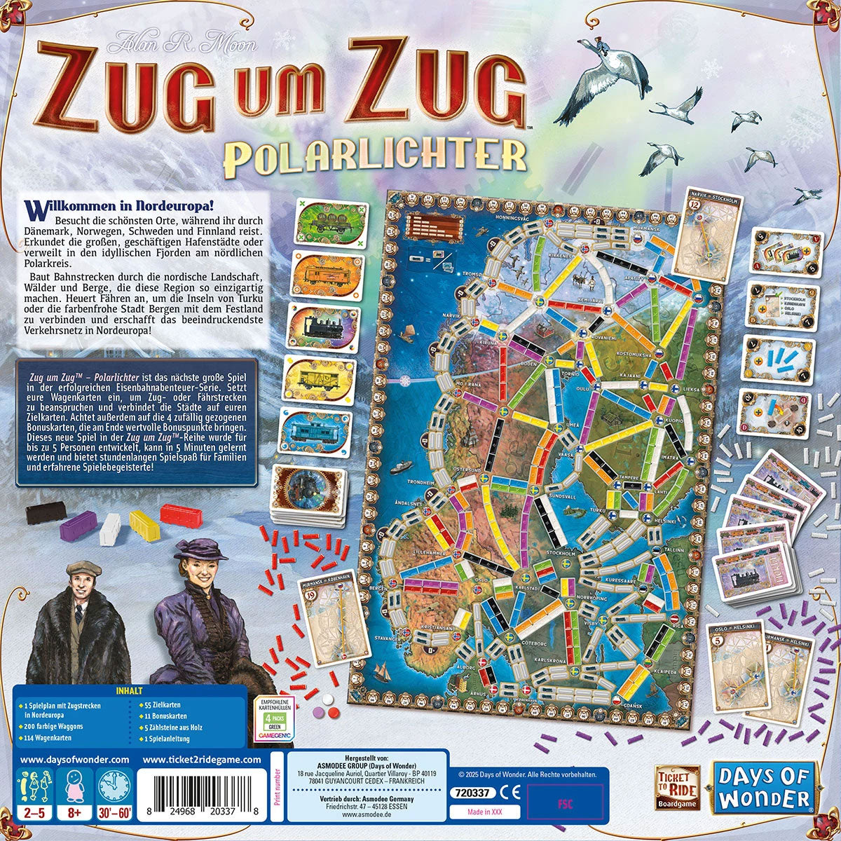 Zug um Zug: Polarlichter Rückseite